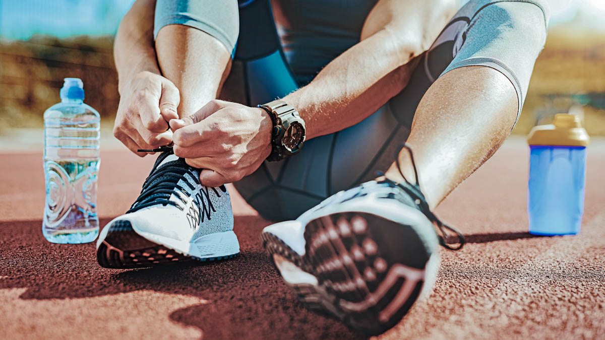 Tying Sports Shoes. Sport, Exercise, Fitness, Workout Tying Sports Shoes. Sport, Exercise, Fitness, Workout