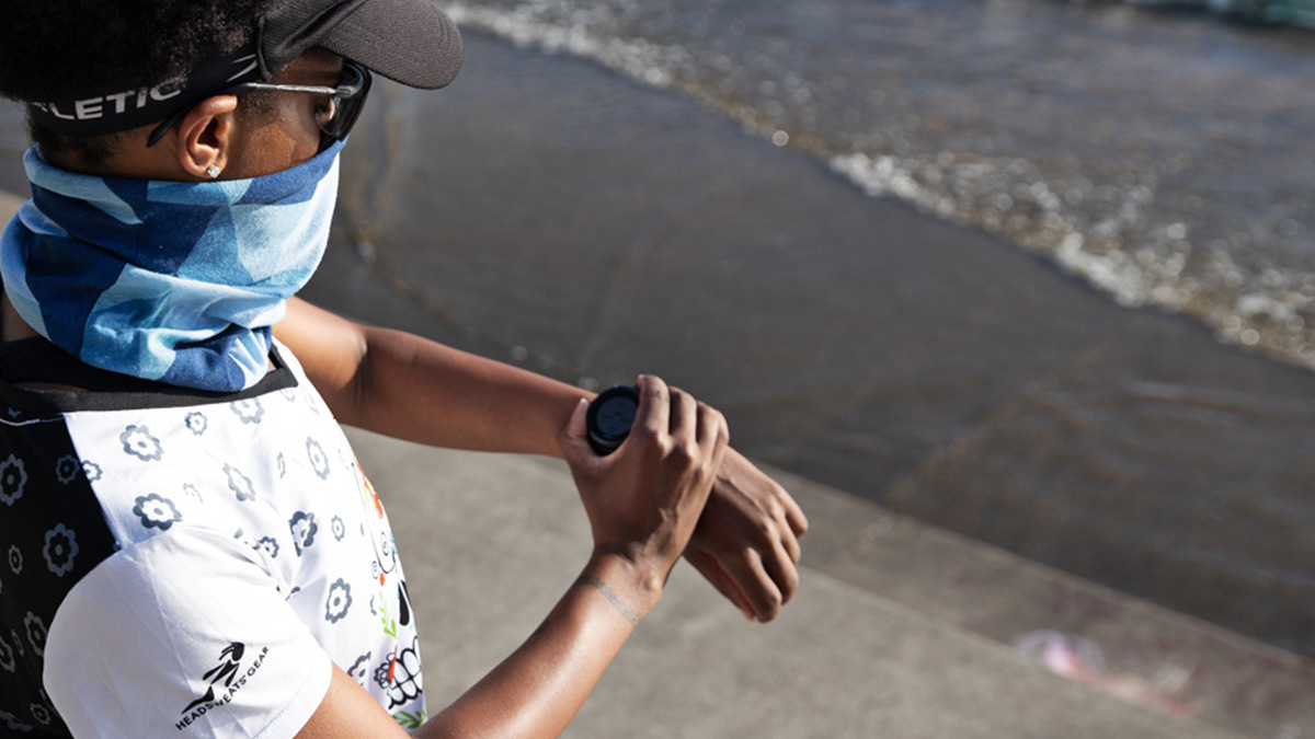 Monitoring Your Hrv During The Build Phase A Woman Looking At Her Running Watch
