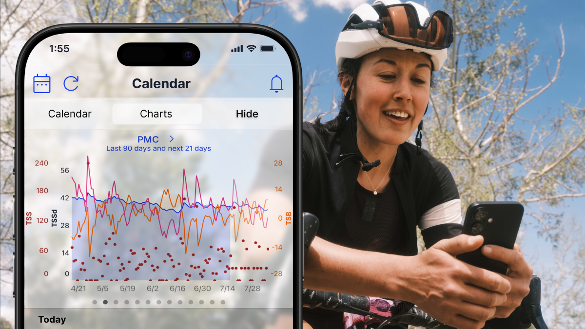 Trainingpeaks Performance Management Chart Image Of A Female Cyclist Looking At Her Trainingpeaks Performance Management Chart