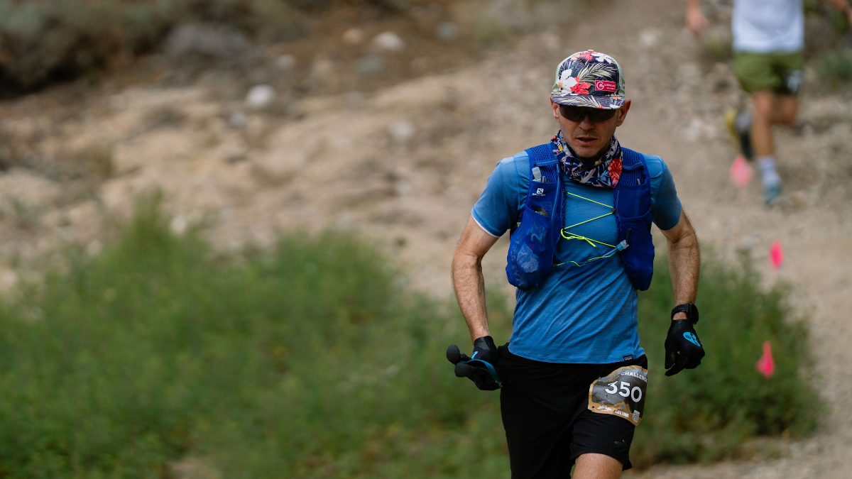 Athlete Trail Runner Racing At Altitude